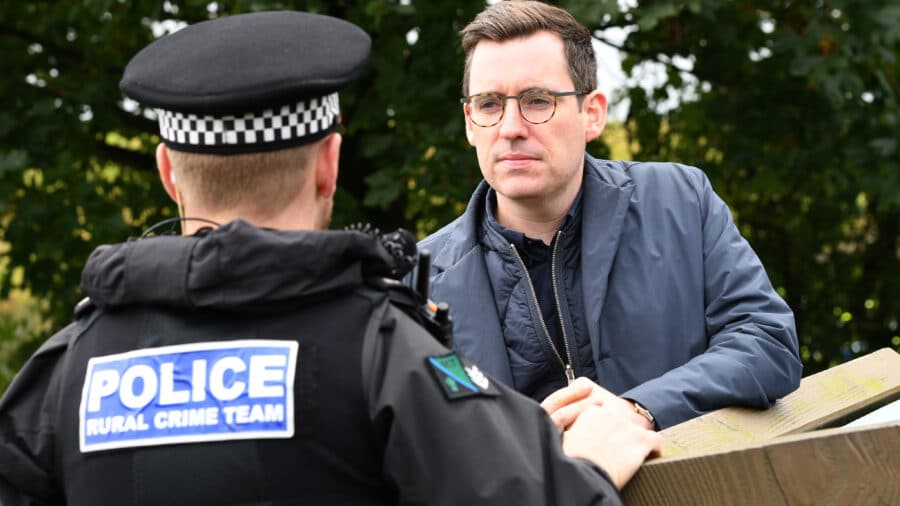 Commissioner Dan Price with Police Officer