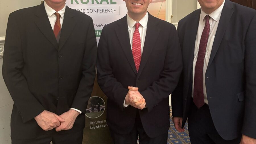 Dan Price with two members of the National Rural Crime Network