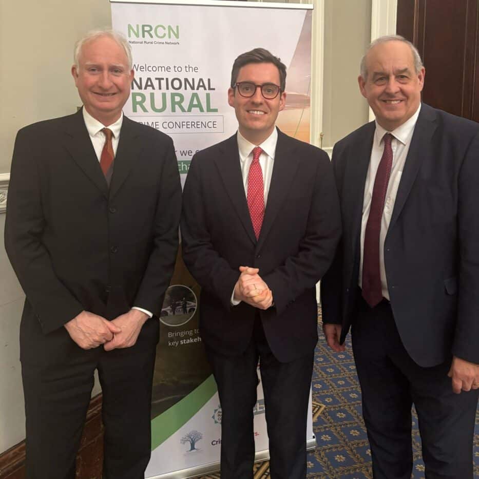 Dan Price with two members of the National Rural Crime Network
