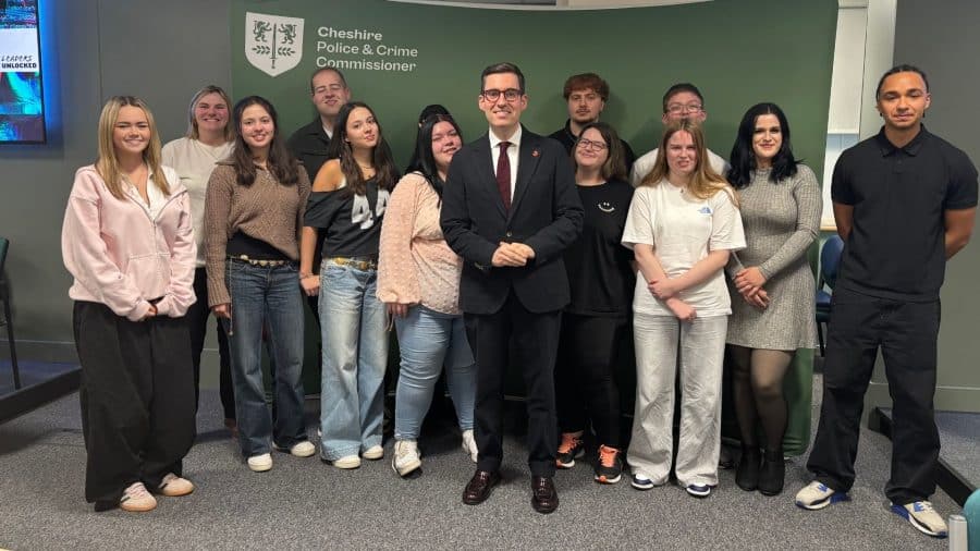 Cheshire Youth Commission and Dan Price (centre)