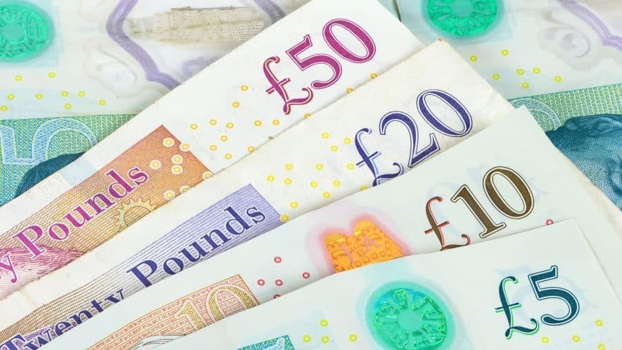 Selection of English banknotes