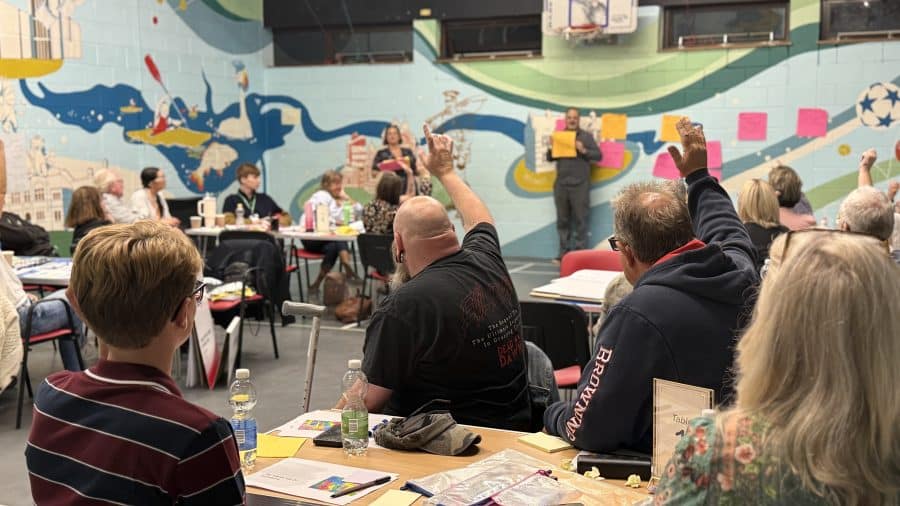 People attending the Northwich citizens' assembly